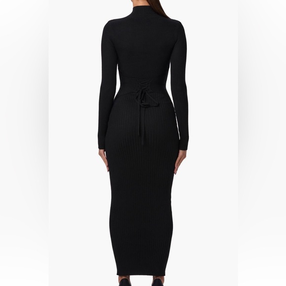 Naked Wardrobe Back Corset Rib Sweater Dress - Picture 9 of 11